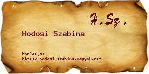 Hodosi Szabina névjegykártya